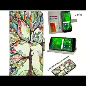 Moto G6 Wallet-Love tree Case